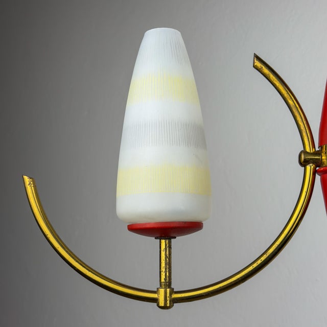 Beautiful vintage chandelier by stilnovo made in italy in the 1940-50s. stilnovo manufacture from italy, founded in 1946,...