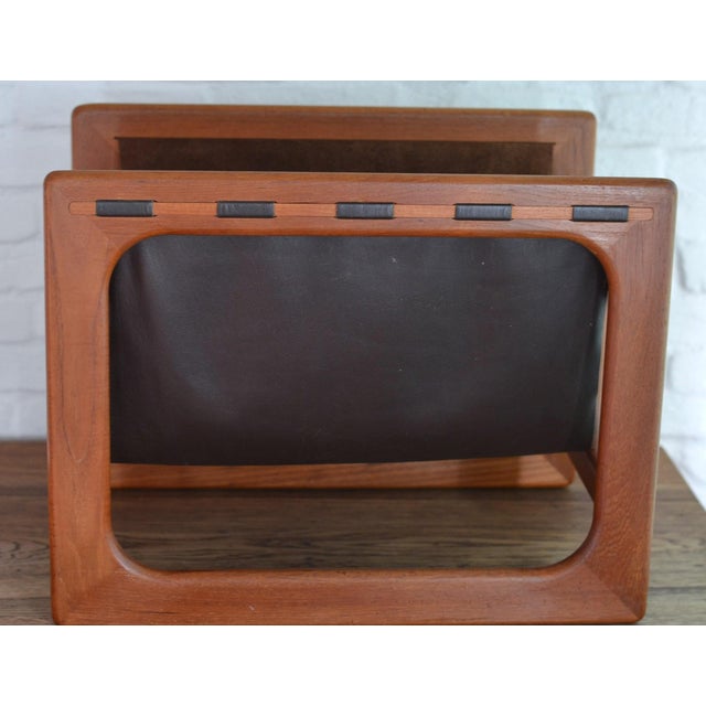 Vintage Danish Teak Newspaper Rack, 1960s For Sale - Image 14 of 14