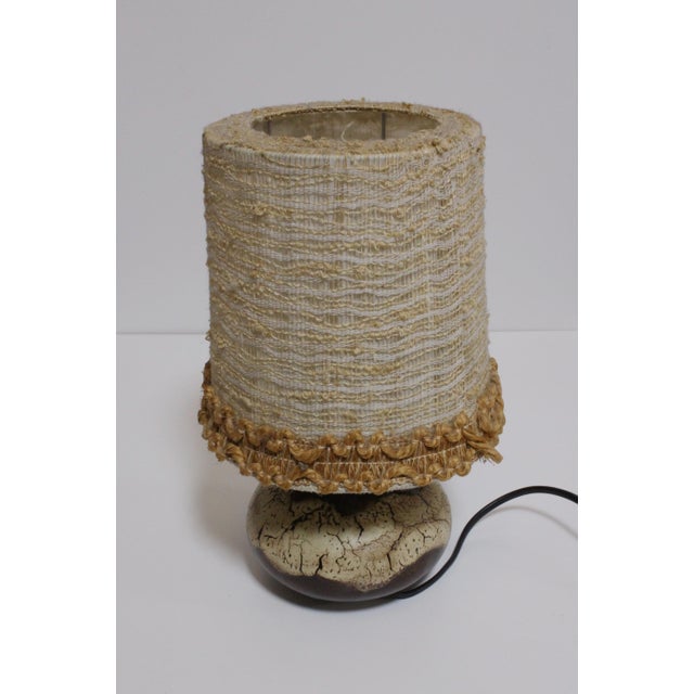 Mid-Century Modern Vintage Ceramic Lamp in Fat Lava by Pan, 1960 For Sale - Image 3 of 8