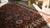 1920s Brown Geometric Tribal Antique Persian Malayer Rug 4'8" X 5'6" Handknotted Wool Carpet For Sale - Image 9 of 10