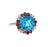 5.39 Carat Cushion Cut Blue Topaz Sapphire Diamond 14K Yellow Gold Cocktail Ring This beautiful Cushion Cut Blue Topaz,...