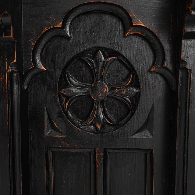 19th Century French Wooden Black Patinated Pedestals - A Pair For Sale - Image 14 of 18