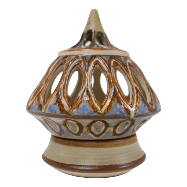 Danish Ceramic Candle House by Søholm, 1960s For Sale