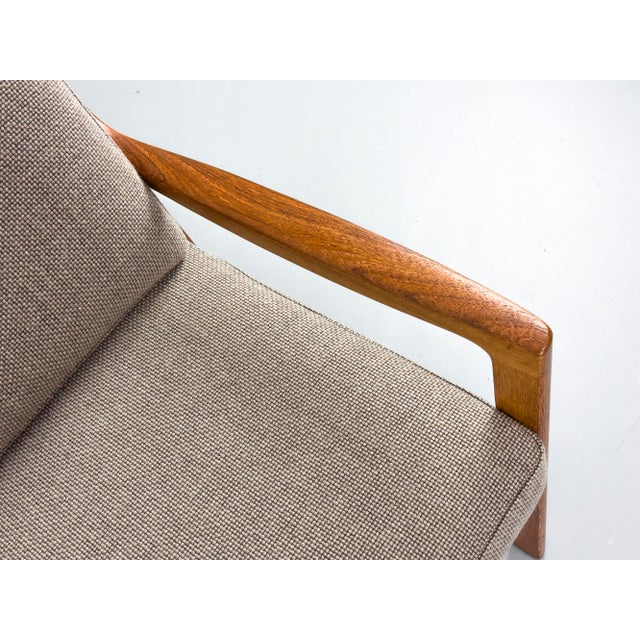 Danish Teak and Wool Senator Lounge Chair by Ole Wanscher for P. Jeppesen, 1980s For Sale - Image 15 of 18