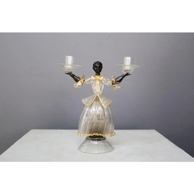 Murano Glass Candleholder by Seguso Vetri d'Arte for Seguso, 1940s For Sale - Image 6 of 6