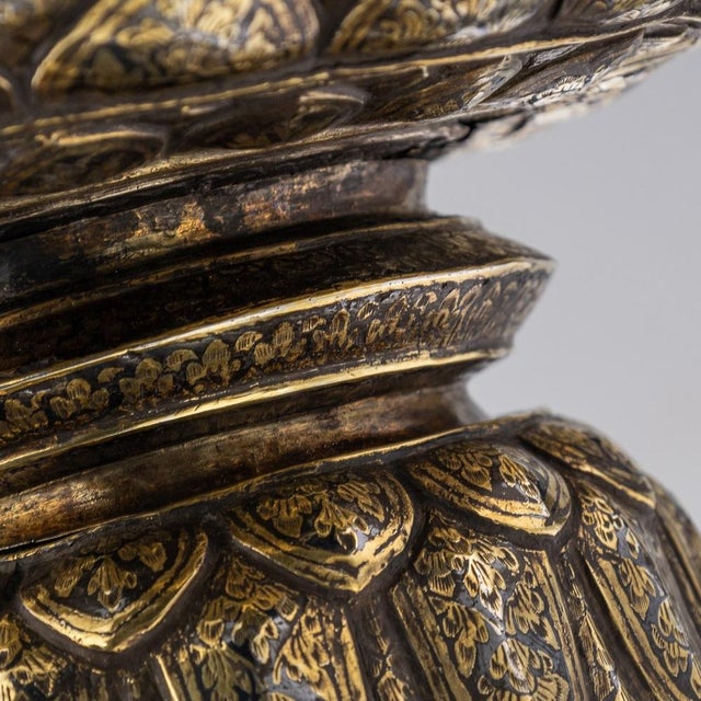 Large 19th Century Thai Silver-Gilt Niello Enamel Bowl, 1800s For Sale - Image 16 of 18