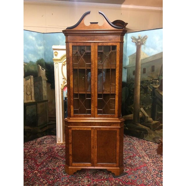 Item: Vintage Corner Cabinet (one piece). Age & Condition: Circa 1970. Good, restored. Dimensions: 35″ wide x 23.5″ deep...