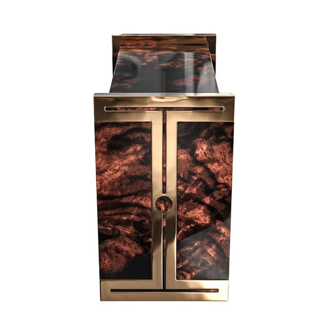 "La Perla Prescelta" Desk With Bronze Details, Hand Made For Sale - Image 4 of 6