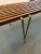 Brown 1960s Mid Century Brass + Walnut Slat Bench by Hugh Acton For Sale - Image 8 of 11