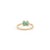 Green Oval & Pear Natural Emerald Toi Et Moi Ring in 14k Solid Yellow Gold Size 4 For Sale - Image 8 of 14