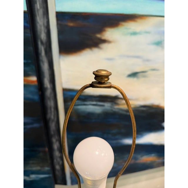 Brass Neoclassical Hollywood Regency Brass Aladdin Tall Table Lamp For Sale - Image 9 of 16