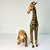 1970s Vintage Safari Boho Chic Italian Leather Wrapped Giraffe and Leopard Figurals - A Pair For Sale - Image 4 of 18