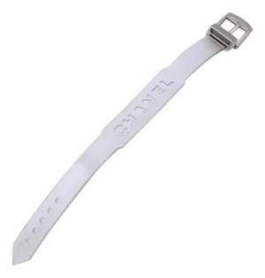 A Post-Modern 21st Century Plastic and Metal Logo Bracelet by Chanel