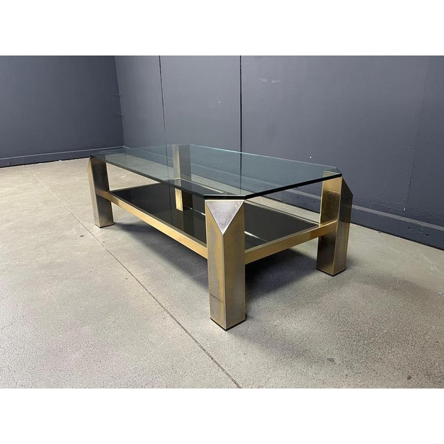 Vintage 23kt Gold-Plated Coffee Table from Belgochrom, 1970s For Sale - Image 10 of 12