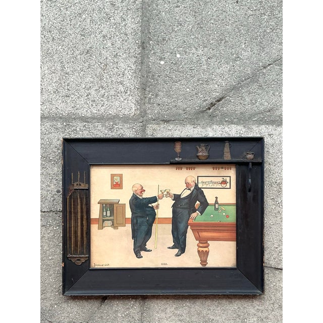 Wood Vintage Boho Book Plate “Kiss” For Sale - Image 7 of 12