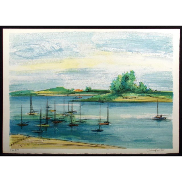 Unframed limited edition lithograph on Arches paper. Hand signed by the artist in pencil. Paper Size: 21" x 30", Image...