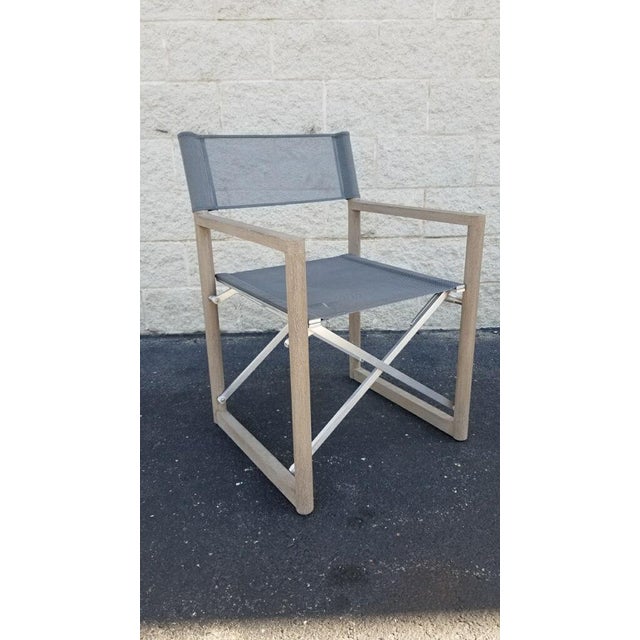Restoration Hardware Outdoor Teak Directors Chair Chairish