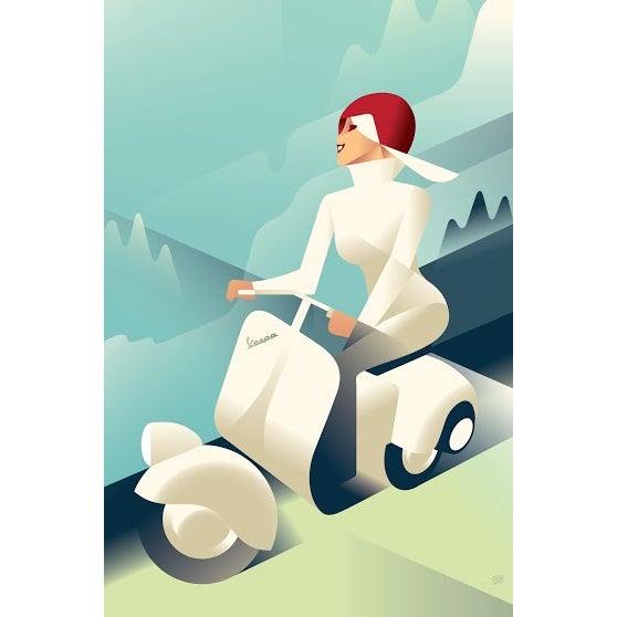 2014 Contemporary Danish Poster, Mads Berg - Vespa New York For Sale