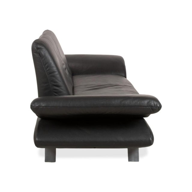 Rossini Two-Seater Leather Sofa with Black with Manual Function by Koinor For Sale - Image 13 of 16