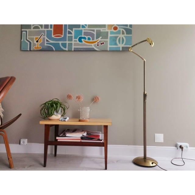 Contemporary Vintage Adjustable Swing Arm Floor Lamp, 1970s For Sale - Image 3 of 18