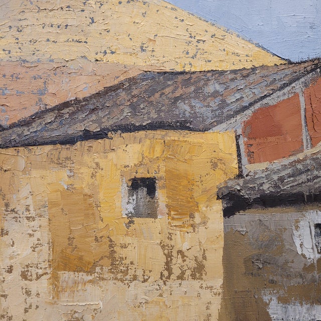 José María García Fernández, Pueblo Castellano, 1980s, Oil Painting on Canvas, Framed For Sale - Image 15 of 18