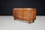 French Art Deco Patinated Oak Sideboard with Relief Carved Doors, 1940s For Sale - Image 4 of 18