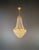 Art Deco Pair of1950s Brass Empire Sac a Pearl Chandelier Crystal Lustre For Sale - Image 3 of 12