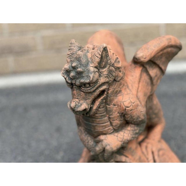 British St Georges Dragon Stone Roof Ridge Tile Finial Garden Ornament For Sale - Image 4 of 13