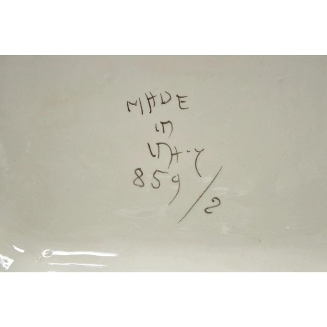 Ceramic Vintage Chinoiserie Italian Porcelain Lattice Fretwork Pink Flower Planter Pot For Sale - Image 7 of 8