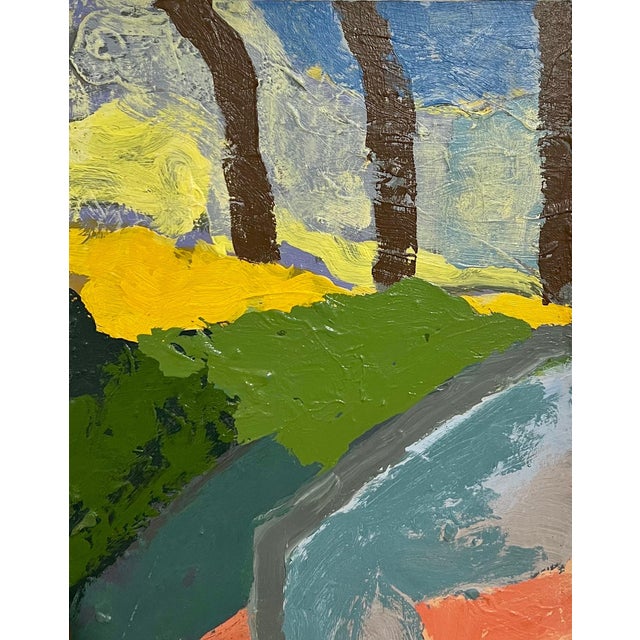 Abstract Edward Avedisian, Mod Abstract Expressionist Modernist Oil Painting Edward Avedisian Color Forms For Sale - Image 3 of 8