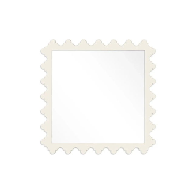 Contemporary Fleur Home Garden District Magazine Square Mirror in Swiss Coffee, 29.75x29.75 For Sale - Image 3 of 3