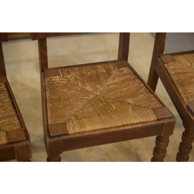 Oak Chairs by Charles Dudouyt, 1950s, Set of 6 For Sale - Image 6 of 13