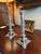 Pair of Sterling Silver Judaic Shabbat Candle Sticks Marked Schiff. Very fine condition and each with removable bobeche...