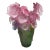 1970s Art Glass Vintage Crystal Multi Color Rose Vase, Signed France For Sale