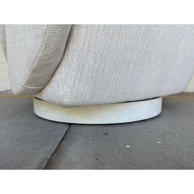Art Company White Performance Rothko Swivel Chairs Pair For Sale In Atlanta - Image 6 of 8