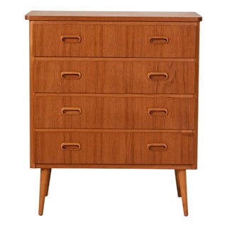 Scandinavian Teak Chest of Drawers, 1950s-1960s For Sale