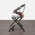 Chinese Chinese Folding Horseshoe Prayer Lounge Chair With Red and Gold Accents For Sale - Image 3 of 8
