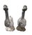 English Pair of Vintage Brutalist Style Cast Metal Goose Sculptures For Sale - Image 3 of 10