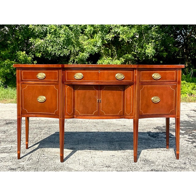 Late 20th Century Late 20th Century Vintage Regency Baker Hepplewhite Mahogany Sideboard For Sale - Image 5 of 12