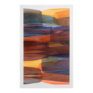 Contemporary Abstract Layered Colorfield Painting Warm Earth & Sunset Palette by Casey R Klein