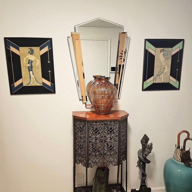 1920s Art Deco Flapper Fashion Illustration "Tanz" Prints Frames by Vala Moro, Pair For Sale - Image 10 of 10