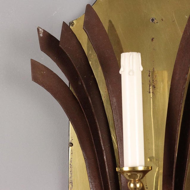 Wall Lights in Wrought Iron, Set of 2 For Sale - Image 5 of 9