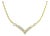 10K Yellow and White Gold 1/2 Cttw Princess Cut Diamond Channel-Set â€œVâ€ Shape 18" Franco Chain Necklace (H-I Color, SI2-I1 Clarity) For Sale