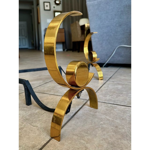 Pair of Mid-Century Modern Donald Deskey Andirons For Sale - Image 14 of 15