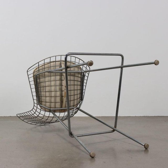 Vintage Stool in Metal and Leatherette, Italy, 1970s For Sale - Image 9 of 11