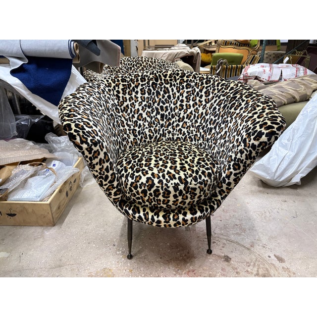 1950s Pair of Italian Modern Lounge Chairs For Sale - Image 12 of 14