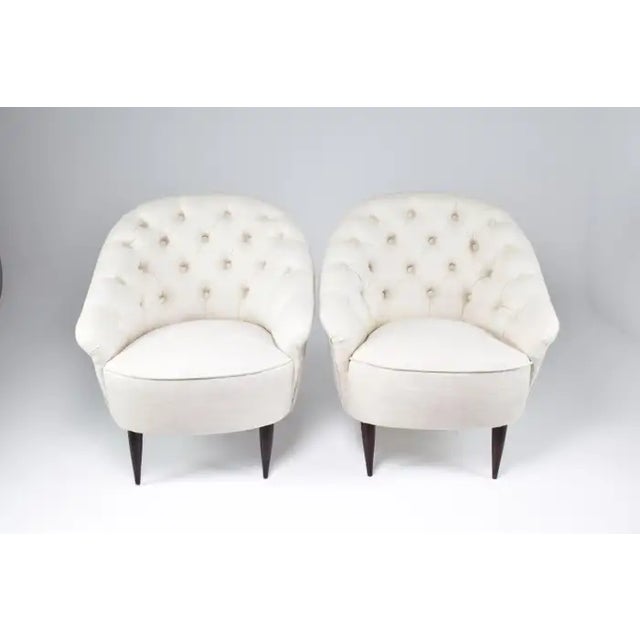 Italian Restored Mid-Century Gio Ponti Attributed Armchairs, 1950s For Sale - Image 6 of 9