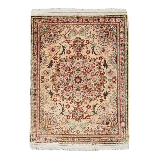 Galerie Shabab Collection Mid-20th Century Turkish Herekeh Silk Rug For Sale