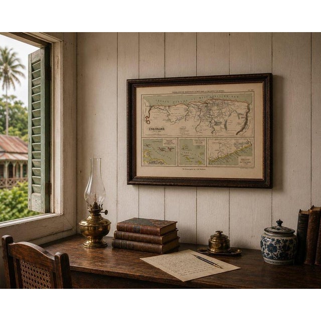 Suriname, Curaçao and Dutch Guinea Jacob Kuyper Colonial Atlas Map, 1882 For Sale - Image 10 of 14