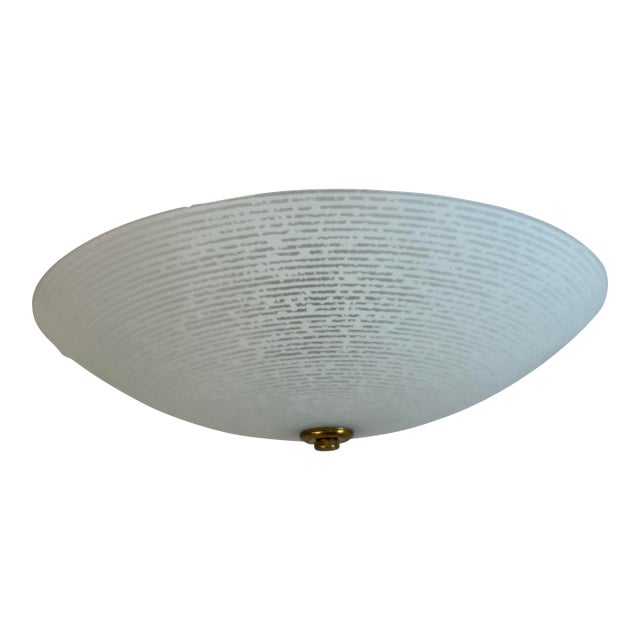 Mid 20th Century Mid Century Modern Ceiling Light Fixture With Glass Shade For Sale